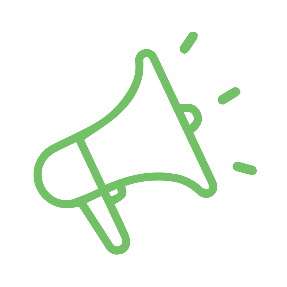 Outline of a megaphone
