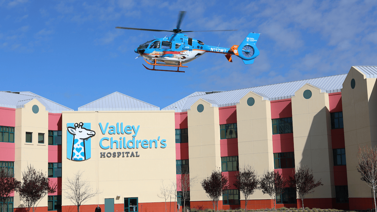 Air George takes off behind Valley Children's Hospital