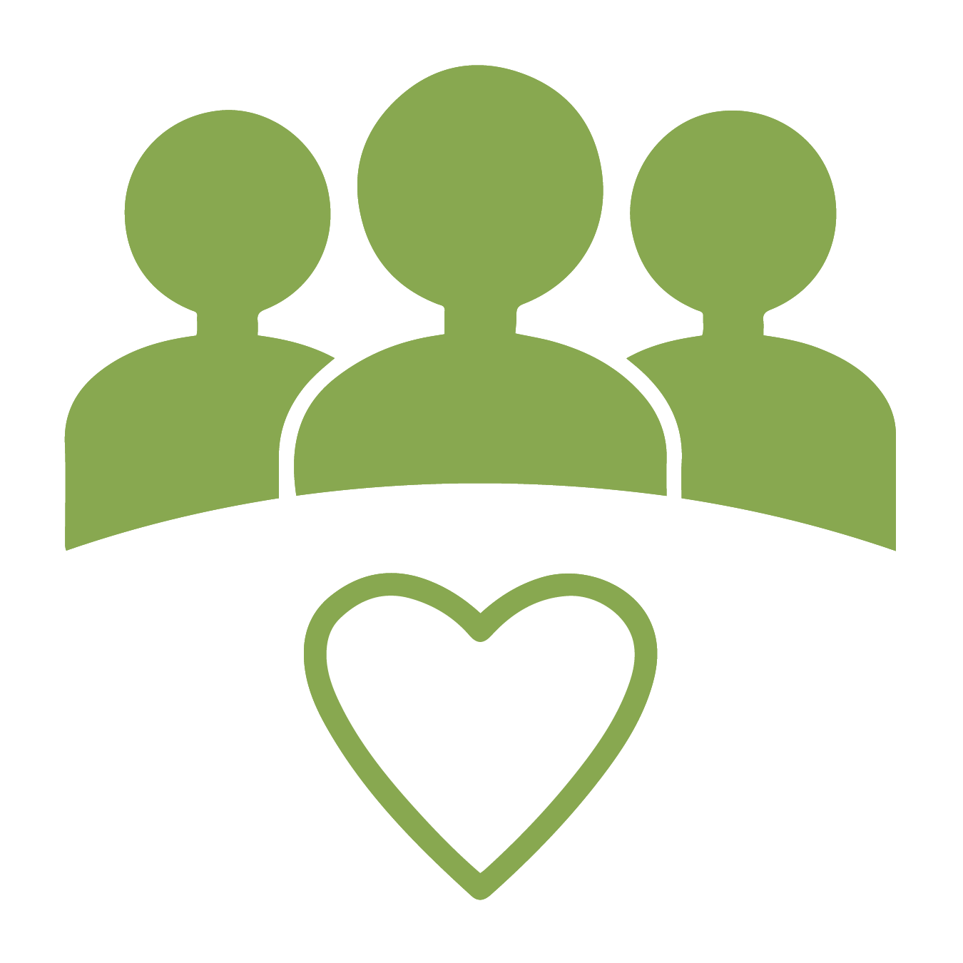 People with heart symbolizing emotional health