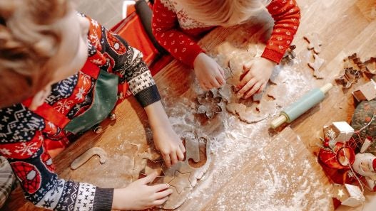 Children making cookies