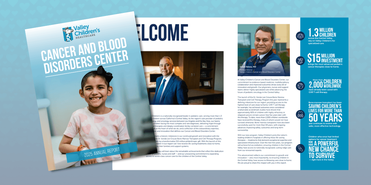 2025 Cancer and Blood Disorders Annual Report cover