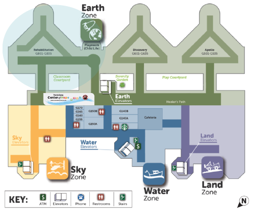 Map to the Panda Cares Center of Hope