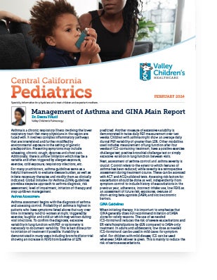 February 2024 Edition of Central California Pediatrics cover