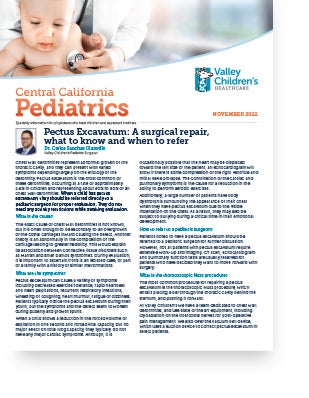 November 2022 Edition of Central California Pediatrics cover