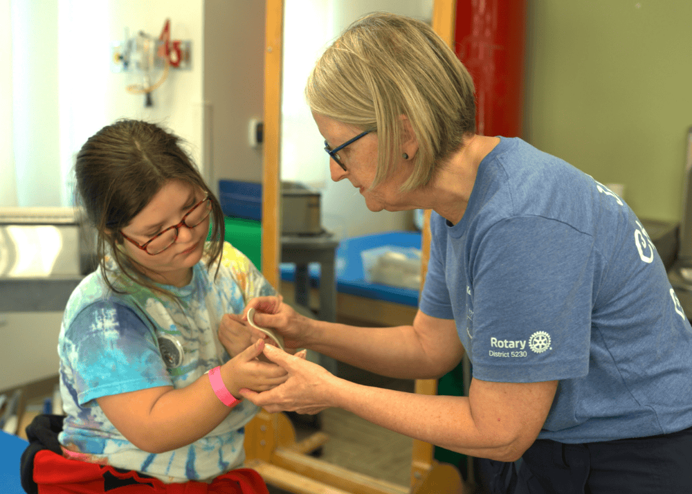 Blair attends occupational therapy