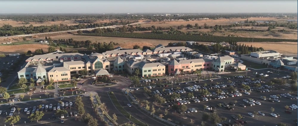 Aerial photo of Valley Children's Hospital campus in Madera