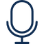 Line drawing of a studio microphone