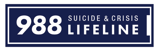 Suicide and Crisis Lifeline logo showing 988 phone number